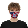 Konfederasyon Bayrak Yüz İç Savaşı Bayrak Yıkanabilir Yeniden kullanılabilir Pamuk Yüz Maskeleri CYZ2578 toz geçirmez ABD Savaş Güney Bayrak Ağız Maskeleri Maske