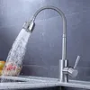 304 Stainless Steel Kitchen Faucet Tap 360° Rotation Sink Single Handle Two-Speed Switch Hot And Cold Shower With Hose