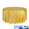 Satin Tablecloth White Black Solid Color For Wedding Birthday Party Table Cover Round Table Cloth Home Decor