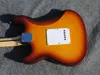 Orange color Electric Guitar with White Pickguard,3S White Pickups,Maple Fingerboard,Trome Hardware, offer customized