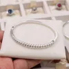 Bracciale rigido scintillante per sempre per Pandora Gioielli da sposa in argento sterling 925 per le donne Regalo fidanzata Braccialetti firmati con diamanti CZ con cofanetto originale