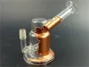 6 Inch mini gold dab oil rig glass bong Hookahs showerhead perc small water pipe with 14mm bowl