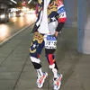 Hip-hop Motion Suit Męskie Zestaw Garnitury Wymień Człowiek Dres Mężczyzna Zestaw Pant Zipper Znosić 2 pc Kurtka + Spodnie Zestawy Wiosna 2020 CX200730