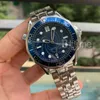 Luxury Mens Watch Designer Watches High Quality Fashion Watches Black Blue Men 2813 Mechanical SS Automatisk rörelse Titta på sportklockor
