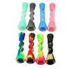Wholesale HOOKAHS glow in the dark silicone Pipes glass pipe for 7 word shape pipes Color Ultimate Tool Tobacco Oil Herb Hidden Bowl