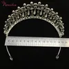Classic Princess Diana Crown Crystal Pearl Bridal Wedding Tiara Crowns Hårtillbehör smycken RE3049 Y200727314S