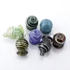 New Smoke Stripe Glass Bubble Carb Cap 25mmOD Colorful Caps BubbleCap Heady GlassCaps For Quartz Banger Nails Dab Rigs Bongs