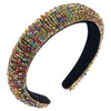 Färgglada Diamond Hair Hoop Svamp med Drill Headband Europe och America Wide Edge Geometry Fashion Party Popular 25yla D2