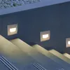 3W 5W 2X5W Outdoor LED Step Light Waterproof Stair Light Wall Embedded Underground Lamp Lighting Deck Footlights 85-265V White Shell