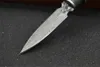 Skull Tea Knife EDC Tool Punching knife M390 Damascus Blade Stainless steel handle survival fixed blade tea knife6566842