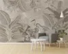 beibehang Custom wallpaper Nordic hand-painted vintage medieval tropical plants flowers and birds TV background 3d wallpaper