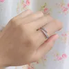 Nouvelle arrivée Lignes de bague scintillante femmes mariage bijoux en diamant CZ avec boîte-cadeau originale pour Pandora 925 bagues en argent sterling ensemble