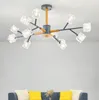 Nordic Modern Living Room Led Chandelier Enkel Molekyl Hängsmycke Light Light Luxury Crystal Chandelier Restaurang Hängsmycke Lampa