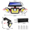 Rotatable 3 Modes 83 COB Solar Lights 78LED 70LED 70COB Double Head Solar Wall Light for Garden Decoration IP65 PIR Motion Sensor 9990350