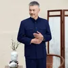 Traditional Chinese Tang Suit for Men Jacket Coat New Year Spring Festival Tunic Zhongshan Mao Suit Blazer Knitting Pockets Top333p