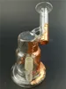 6 -calowy mini złoty platforma olejna szklana Bong Hookahs Perc Perc Mała rura wodna z miską 14 mm