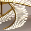 Современный дизайн Круглый Люстра Освещение для гостиной Спальня дизайн крыла Подвесной светодиодный светильник в помещении светильники переменного тока 110v-220v