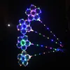 LED Bobo Ball Plum Blossom Kształt Luminous Balloon Z 3M String Lights 70 CM Pole Balon Xmas Wedding Party Decoration Można Zabawki dla dzieci