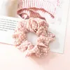 Corda Cabelo Anel Mulheres Cotton Rodada Dot Rabo Faixa de Cabelo Titular Meninas Elastic Chiffon Headwear acessórios de cabelo Scrunchies