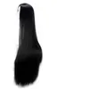 Hot Popular Wigs Natural Macio Preto Longo Longo Com Bebê Cabelo Resistente ao Calor Levanta Sintética Peruca Frente Para As Mulheres