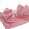 UPDATE Cute Big Bow Hairband Baby Girls Toddler Kids Elastic Headbands Knotted Turban Head Wraps Hair Accessories Rabbit ears hair bands drop ship