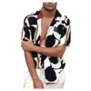 남성 셔츠 하와이 셔츠 짧은 슬리브 셔츠 패션 패션 인쇄 여름 셔츠 남자 남성용 스트리트 카미사 마스 쿨리나 #714