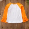 Halloween Girls Shirts Toddler Baby Girl Ruffles Blouse T Shirt Long Sleeves Children Tops Halloween Clothes Kids Clothing 8 Designs DW4260