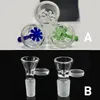 14 mm 18 mm Bowl glazen kom stuk sneeuwvlokfilter bedrukte kom met schermronde rookkommen voor bong dab rig