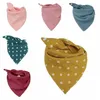 Baby Bibs Burp Cloths Infant Polka Dot Bandana Triangle Saliva Bibs Towel Printed Fashion Waterproof Cotton Scarves Kids Pinafore Bib BC7559