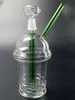 Bangs d'eau en verre clair S / M / L Starbucks Cup Bang en verre Green Inline Tube Dab Rigs Hookahs pour Shisha Chicha