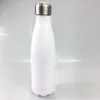 DIY التسامي 17oz كولا زجاجة الفولاذ المقاوم للصدأ زجاجة مياه مزدوجة الجدار معزول كولا الشكل بهلوان أفضل للتخصيص