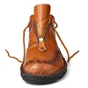الشتاء الأحذية الرجال جلد طبيعي الكاحل أعلى جودة الدافئة الثلوج الأزياء التمهيد chaussure أوم