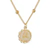 12 Constellation Zodiac Sign Collana per donne Collane a catena con ciondolo per ragazze Gioielli vintage in oro classico regalo da donna di moda NOVITÀ