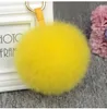 Luxury 15cm y Fox Fur Ball Keychain Fur Pompons Keychain Keyring Pom Pom Keynchain pour hom
