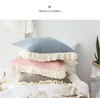 Pillow Case Lotus skirt Cotton knitted pillowcase Nordic sofa leisure pillows creative home bed back without core