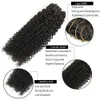 10-26INCH Kinky Curly Clip In Hair Extensions Afro Kinky Curly Clip In 3c 4a För Black Women Brazilian Remy Human Hair 10st med 24Clips