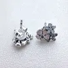Rosa Blumen Ohrstecker Schöne Frauen Mädchen Geschenk Schmuck mit Originalverpackung für Pandora 925 Sterling Silber CZ Diamant Ohrring Set