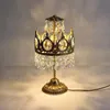 Retro cobre led cristal pequeño candelabro dormitorio mesita de noche lámpara pasillo porche colgante luz balcón lámpara colgante