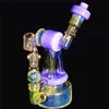 Vattenpipa Unik sidovagn glasbongar Dab Rig Inline Perc Heady Water Pipe Robot Fumed Hanger Pipes 14mm Joint Dab Oil Rigs Banger
