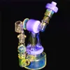 Robot fumed gancio gialloah ricicler ricicler tassa rig bong bong in linea percolatore tubi d'acqua di vetro sidercar con banger da 14 mm