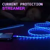 LED Blask płynący typu C Kabel Luminous Streamer TPE Kable Stopu TPE Ładowanie Kabel Micro USB do Huawei Samsung Xiaomi Android Struł przewodów