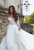 Abiti da sposa economici semplici maniche lunghe Abiti da sposa linea A Plus Size 4 6 8 10 12 14 16 18 20 22 24