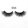 Nya Mink Lashes 3D Mink Eyelashes 100% Cruelty Free Lashes Handgjorda återanvändbara naturliga ögonfransar Populära falska Eeye Lashes Makeup E -serie