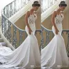 Nuovi cinturini a buon mercato spaghetti Boho Beach Mermaid Wedding Dresses Appliques in pizzo APPLICATI