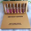 NEW Gold Kylie Jenner lipgloss Cosmetics Matte Lipstick Lip gloss Mini Leo Kit Lip Birthday Limited Edition with gold retail packa4646087