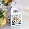 50PCS Laser Cut Love Birds with Heart Favor Boxes Party Candy Boxes Reception Table Setting Sweet Boxes Event Birthday Supplies