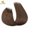 皮の緯糸の人間の髪の毛のPU緯糸の毛髪の伸縮テープはレミーの髪100g 40pcs Aパック3パック8-30inch