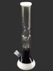 Black&White Base Glass Water Bongs Hookahs 14Inch Oil Burner Dab Rigs 18mm Female Joint Pipes for Chicha