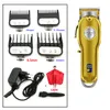 Nyaste All-Metal Designer Barber Hair Clipper Electric Cordless LCD Professional Gold Silver Hair Cutting Machine K9954271