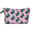 MPB009 Härlig liten Dinosaur 3D-tryck Travel Makeup Väskor Kvinnors Lady Kosmetisk Väska Väskor Koppling Handväska Hängande Smycken Casual Purse